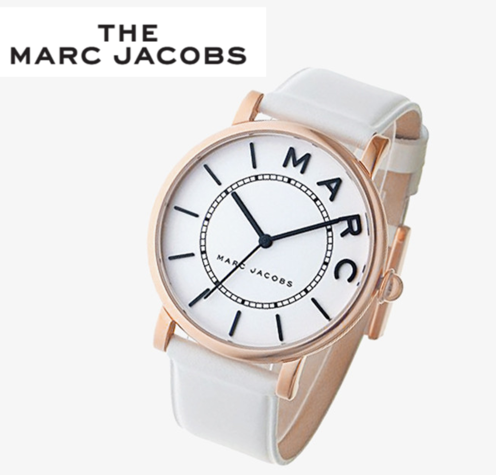 Marc Jacobs Roxy White Dial White Leather Strap Watch for Women - MJ1561