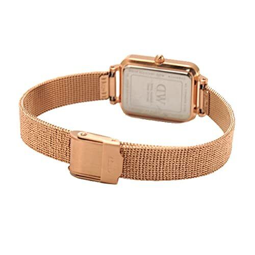 Daniel Wellington Quadro Melrose White Dial Gold Mesh Strap Watch For Women - DW00100431