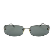 Chanel Unisex Coco Rhinestone Rimless Grey Sunglasses
