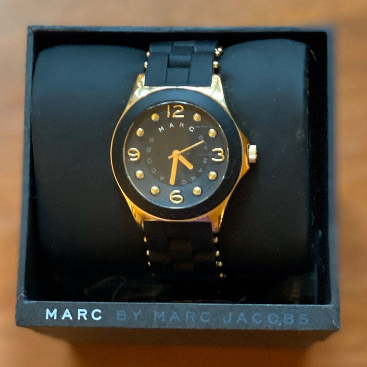 Marc Jacobs Pelly Black Dial Black Silicone Strap Watch for Women - MBM2540