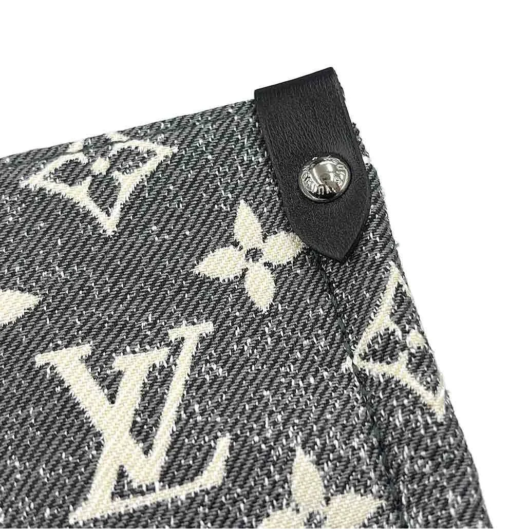 Louis Vuitton Monogram Jacquard Denim OnTheGo MM Tote Bag - Black