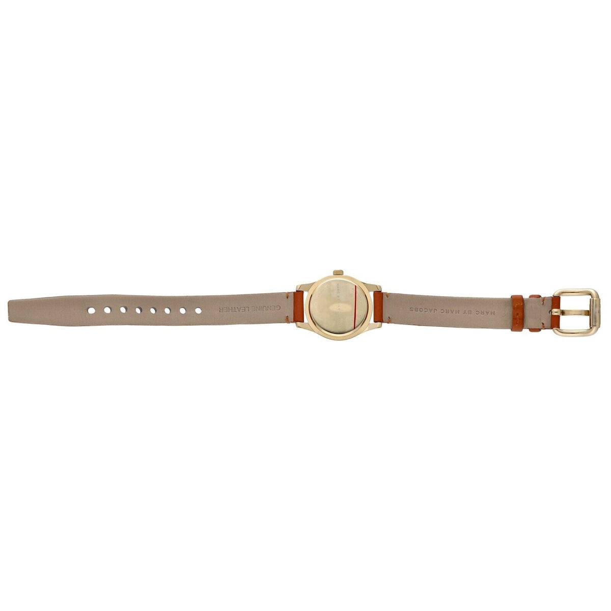 Marc Jacobs Mini Blade White Dial Brown Leather Strap Watch for Women - MBM1219