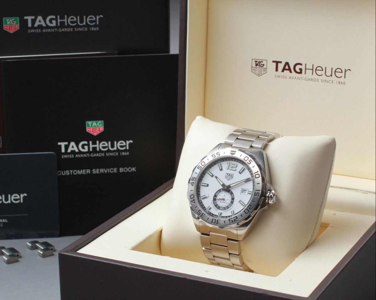 Tag Heuer Formula 1 Calibre 6 Automatic White Dial Silver Steel Strap Watch for Men - WAZ2013.BA0842