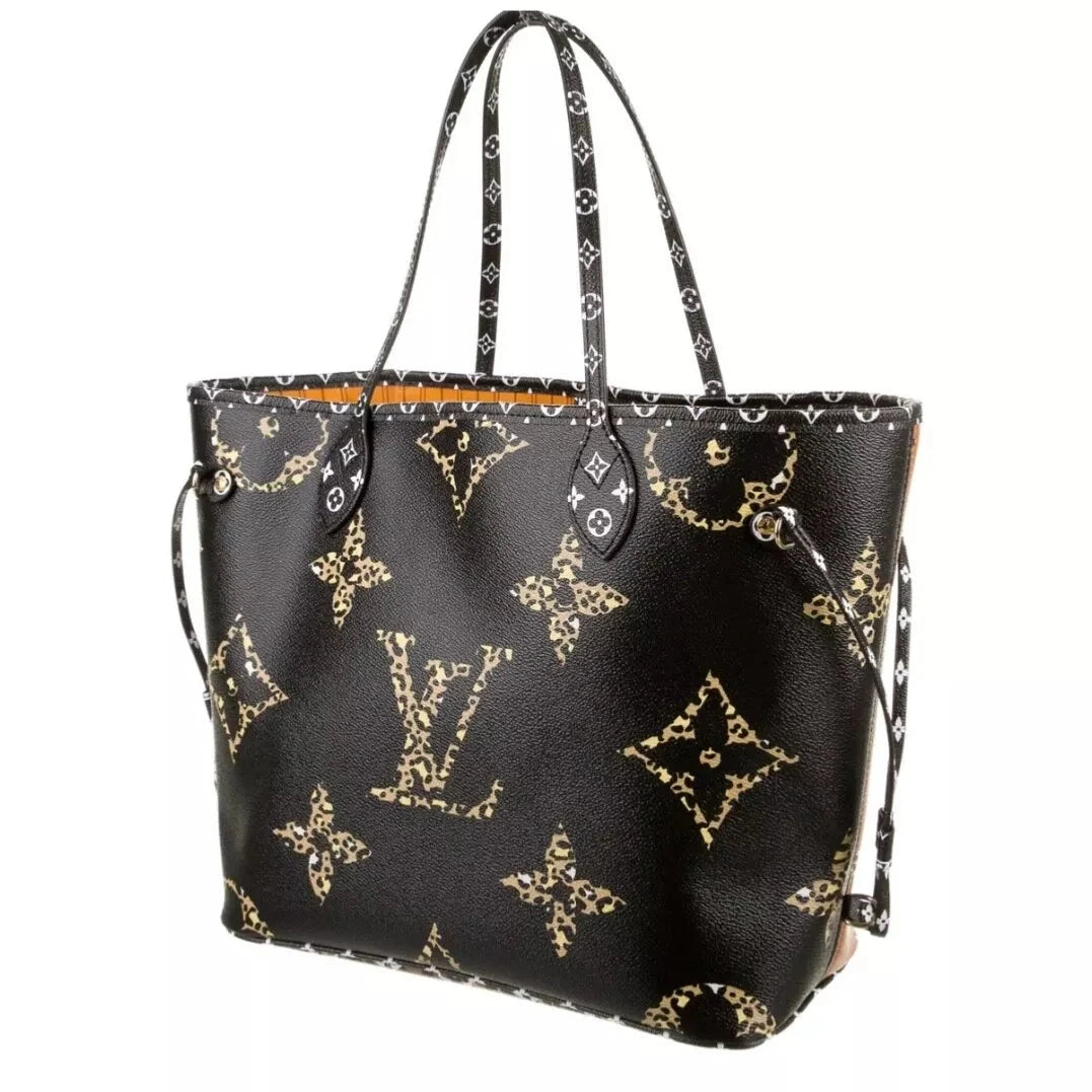 Louis Vuitton Giant Jungle Neverfull MM Tote Bag - Black and Brown