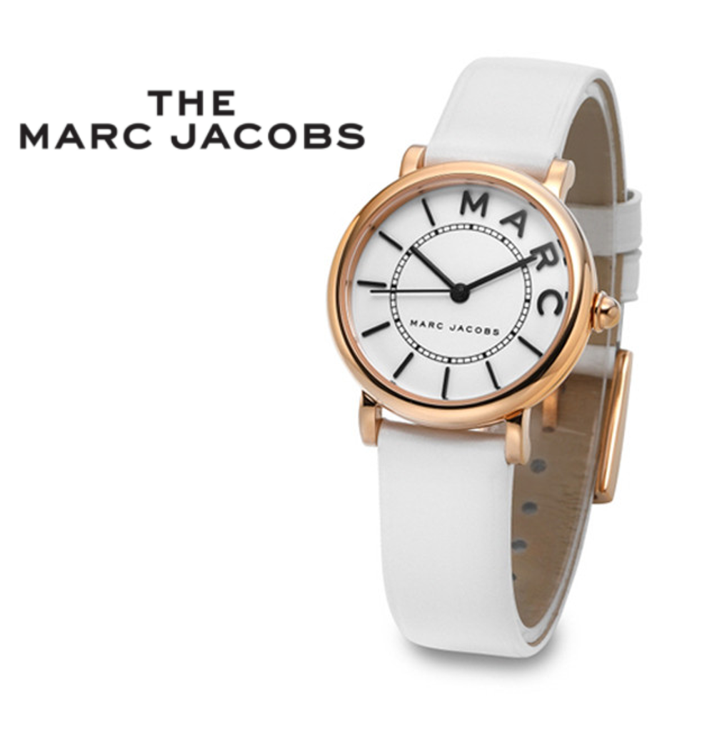 Marc Jacobs Roxy White Dial White Leather Strap Watch for Women - MJ1562