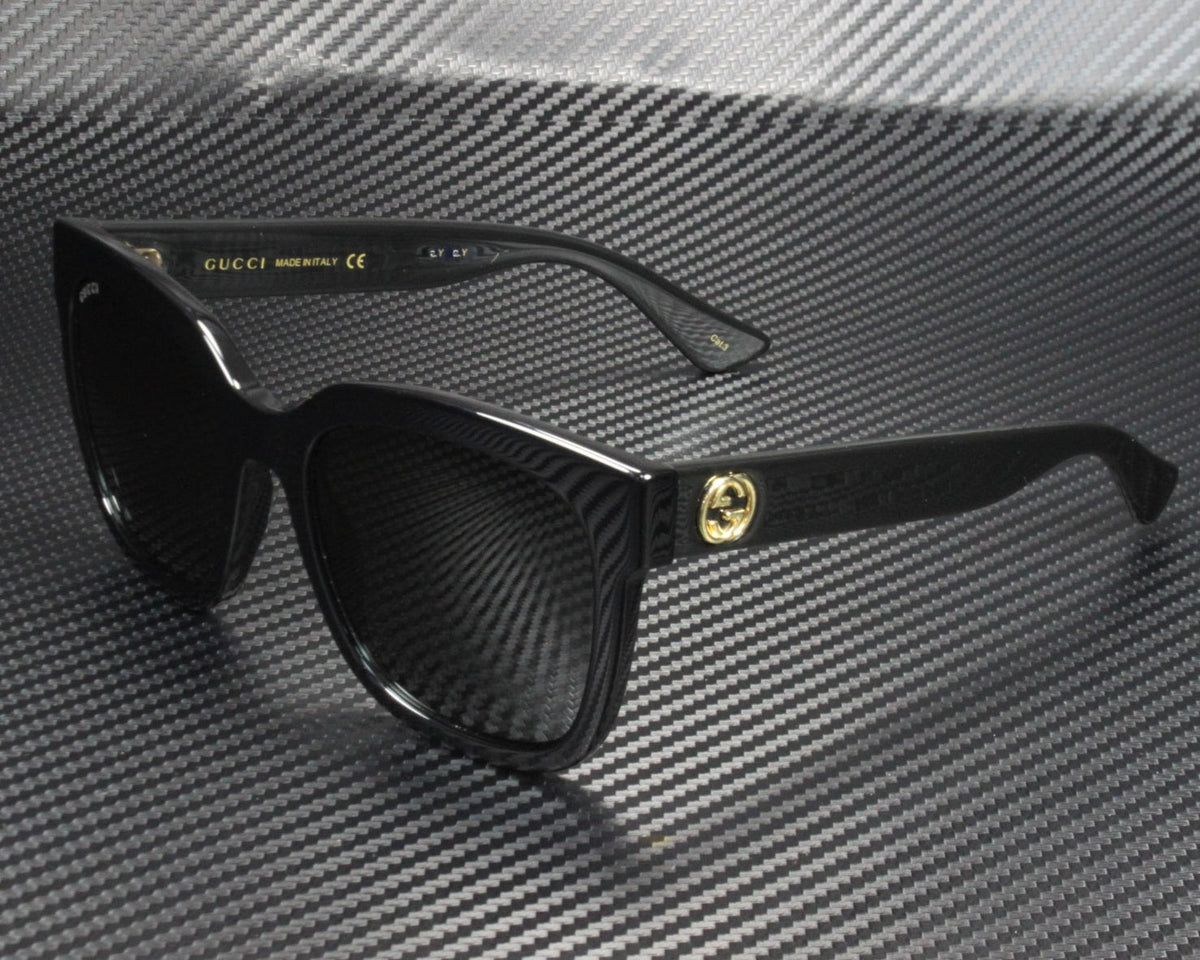 Gucci GG0034S Rectangular Frame Black Sunglasses