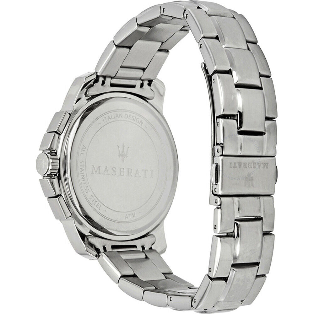 Maserati Successo Chronograph Silver Dial Silver Steel Strap Watch For Men - R8873621006