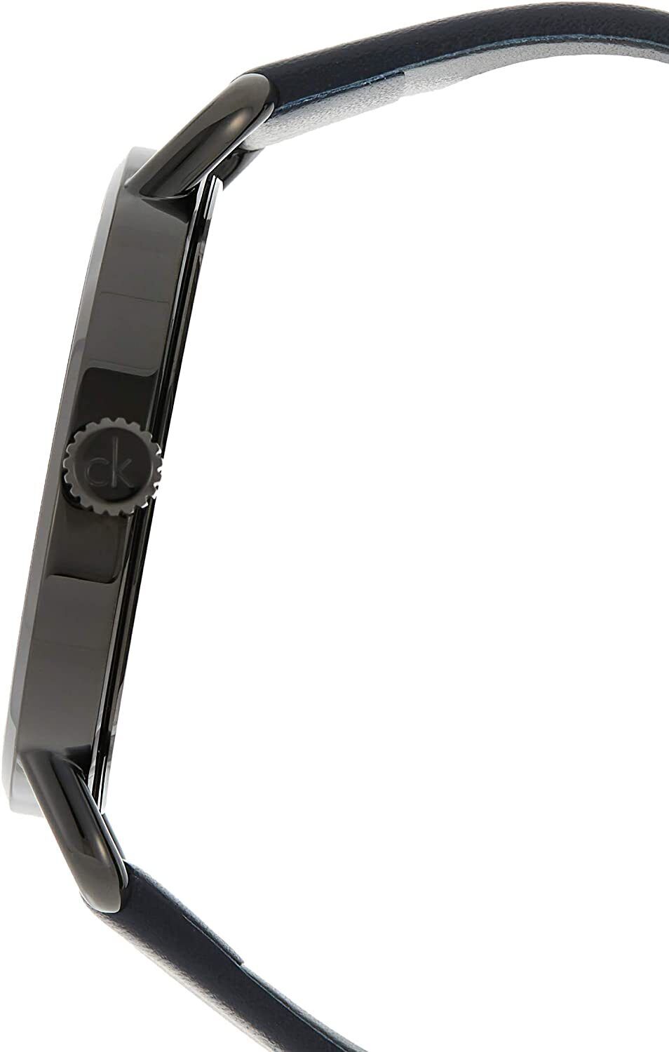 Calvin Klein Even Blue Dial Blue Leather Strap Watch for Men - K7B214VN
