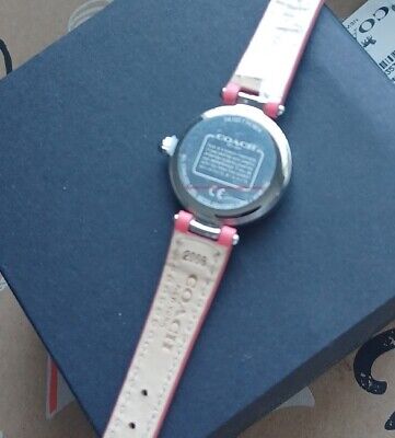 Coach Park Pink Dial Pink Leather Strap Watch for Women - 14503536
