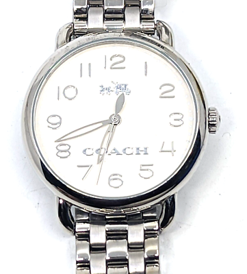 Coach Delancey Classic White Dial Silver Steel Strap Watch for Women - 14502260