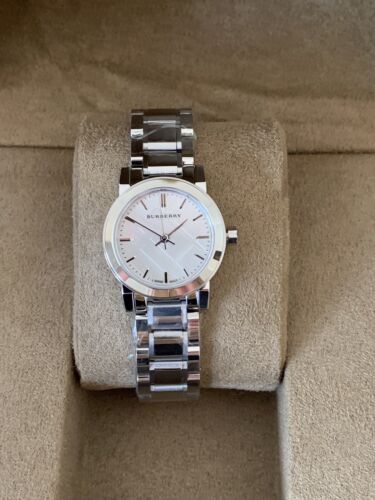 Burberry The City Silver Dial Silver Steel Strap Watch for Women - BU9200