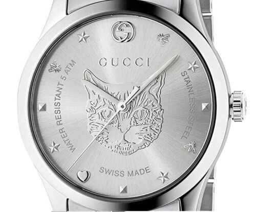  Shop Authentic Gucci G Timeless Silver Dial Silver Steel Strap Watch For Women - YA1264095 - Luxxuri