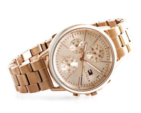 Tommy Hilfiger Carly Rose Gold Dial Rose Gold Steel Strap Watch for Women - 1781788