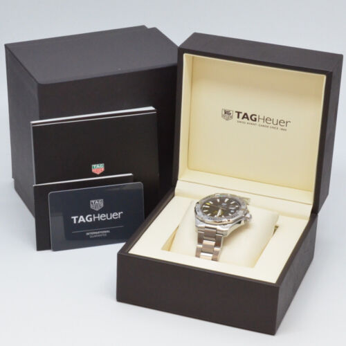 Tag Heuer Aquaracer Automatic Black Dial Silver Steel Strap Watch for Men - WAY2010.BA0927