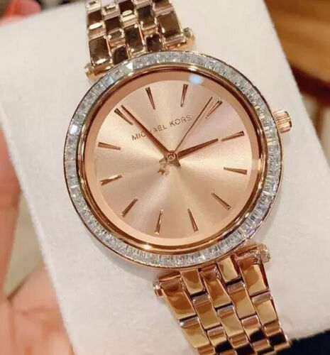Michael Kors Darci Rose Gold Dial Rose Gold Stainless Steel Strap Watch for Women - MK3366