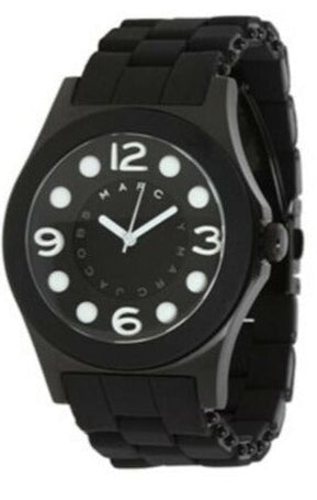 Marc Jacobs Pelly Black Dial Black Silicone Strap Watch for Women - MBM2516
