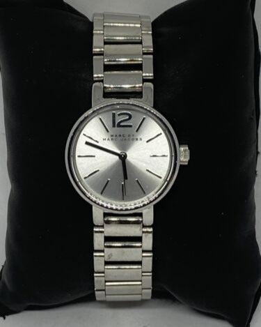 Marc Jacobs Peggy Silver Dial Silver Steel Strap Watch for Women - MBM3404