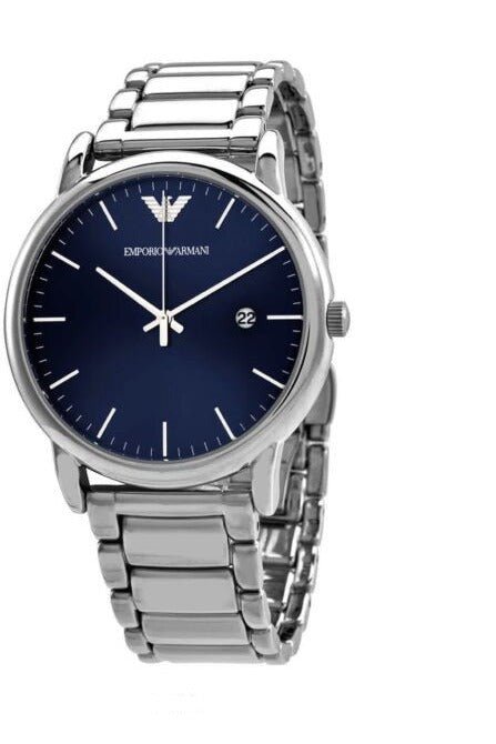 Emporio Armani Luigi Blue Dial Silver Steel Strap Watch For Men - AR11089