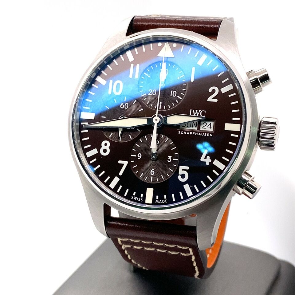 IWC Pilot's Watch Chronograph Edition Brown Dial Brown Leather Strap Watch for Men - IW377713