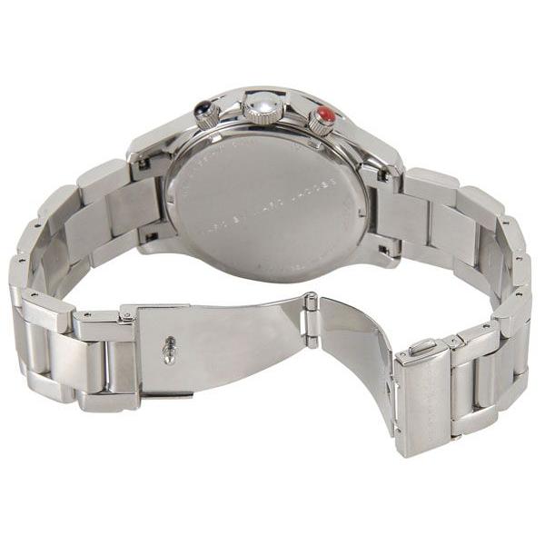 Marc Jacobs Rock Chronograph White Dial Silver Steel Strap Watch for Men - MBM5027