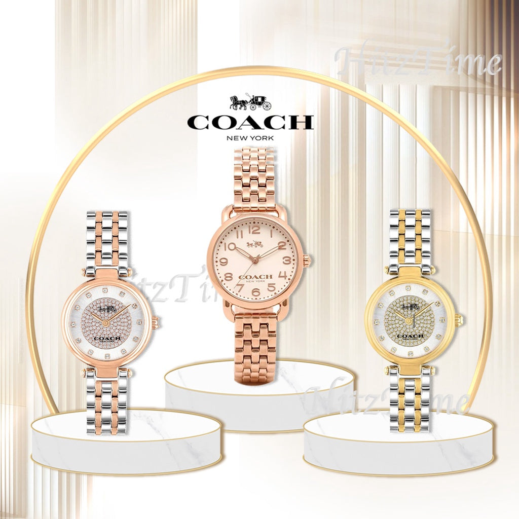 Coach Park Silver Dial Two Tone Steel Strap Watch for Women - 14503643