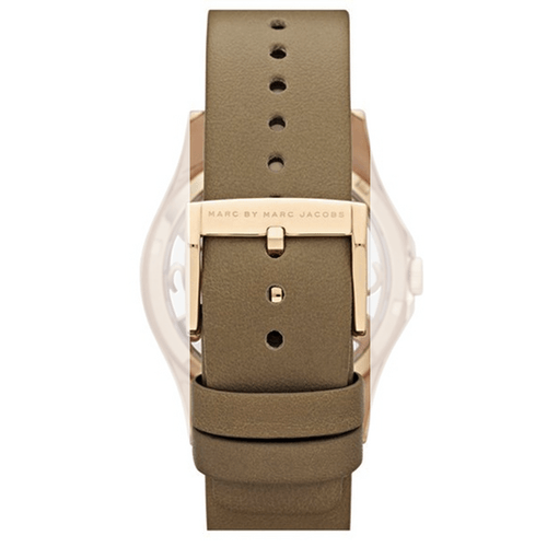 Marc Jacobs Amy Grey Dial Grey Leather Strap Watch for Women - MBM1153