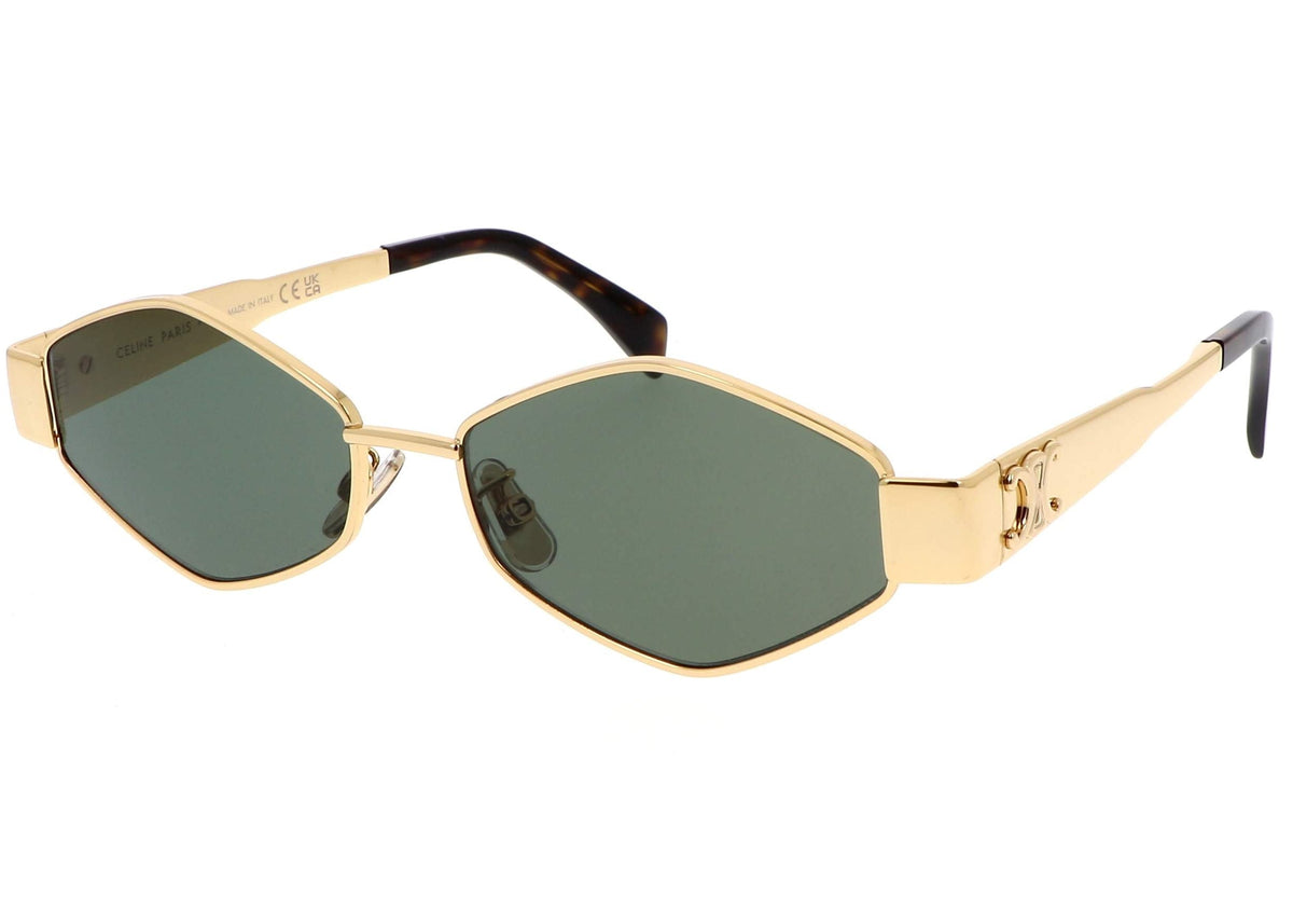 Celine CL40254 30N Triomphe Geometric Metal Gold Sunglasses