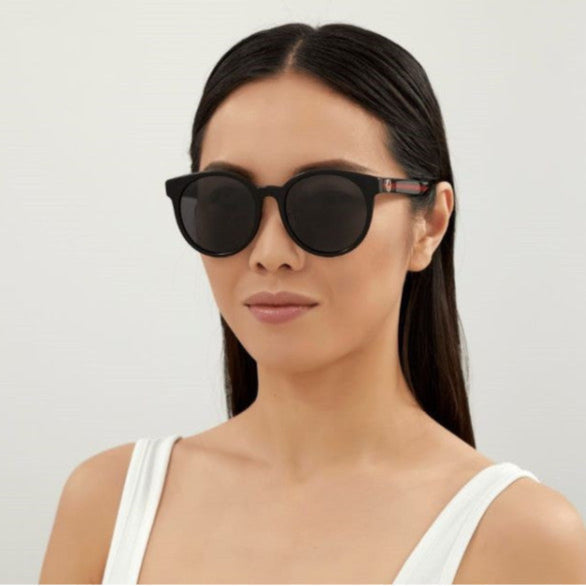 Gucci GG0416SK Round Black Sunglasses