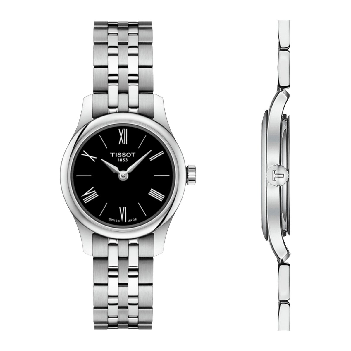 Tissot T Classic Tradition 5.5 Lady Black Dial Watch For Women - T063.009.11.058.00