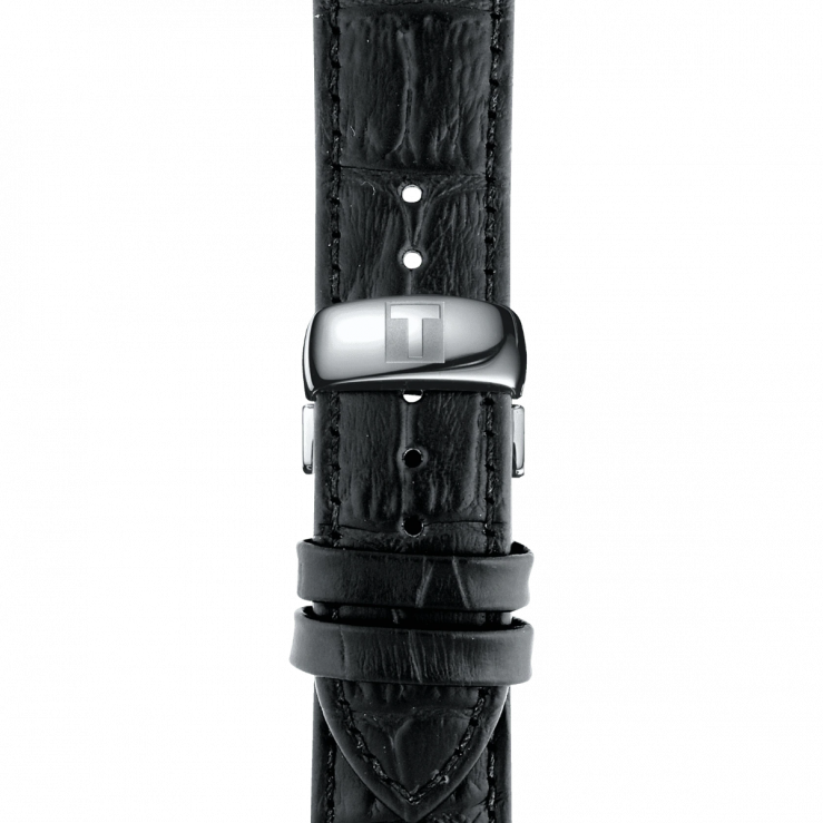 Tissot T Classic Tradition Black Dial Black Leather Strap Watch For Men - T063.610.16.052.00