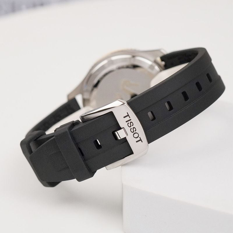 Tissot Seastar 1000 Black Dial Black Rubber Strap Watch For Men - T120.410.27.051.00