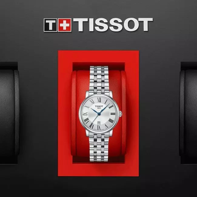 Tissot Carson Premium Lady Silver Dial Silver Steel Strap Watch For Women - T122.210.11.033.00