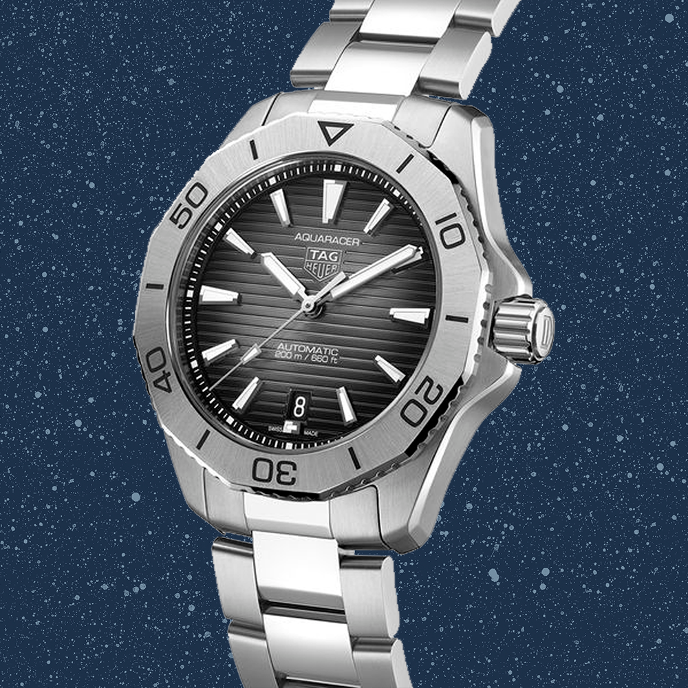 Tag Heuer Aquaracer Automatic Black Dial Silver Steel Strap Watch for Men - WAY2110.BA0928