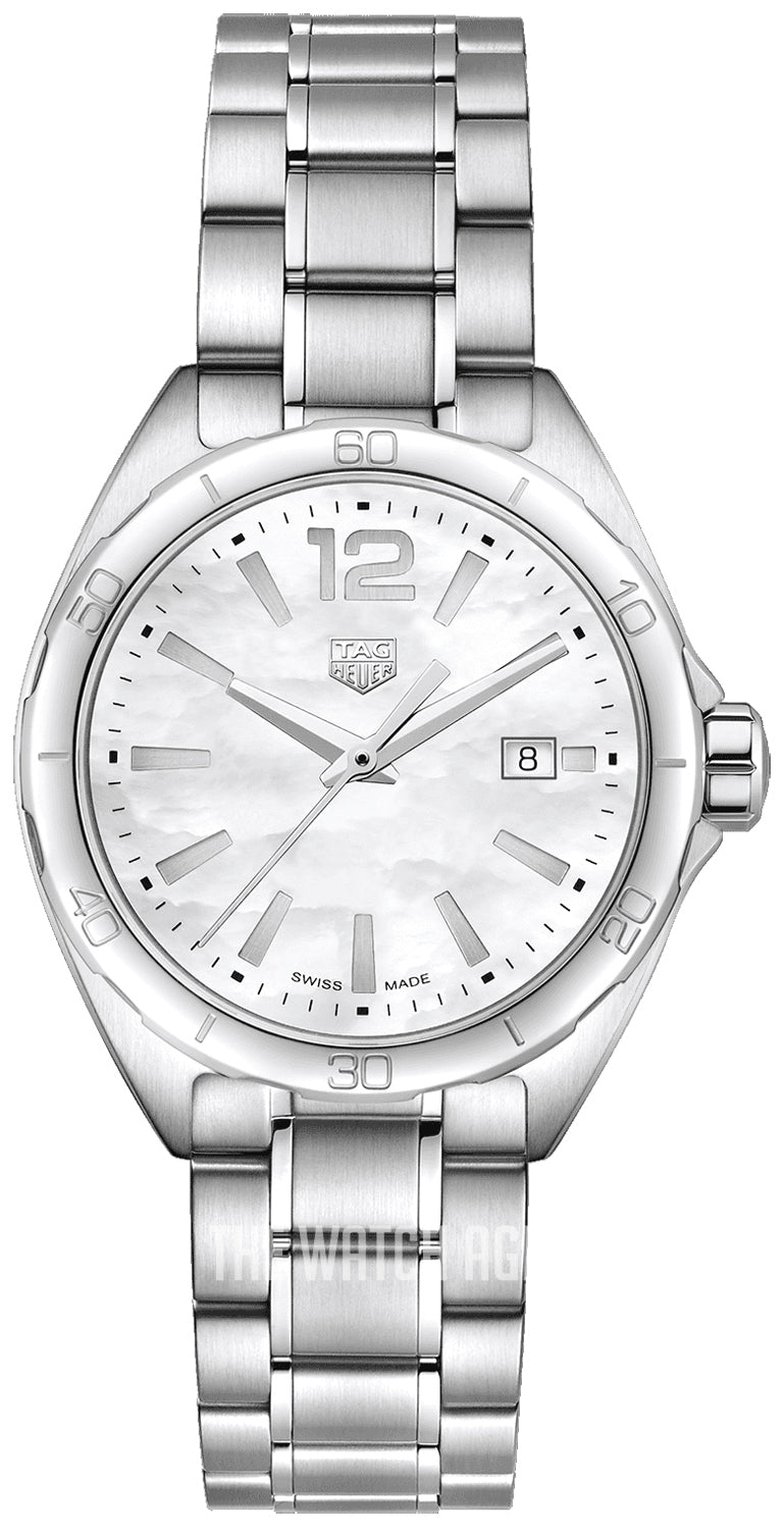 Tag Heuer Formula 1 Quartz Mother of Pearl White Dial Silver Steel Strap Watch for Women - WBJ1418.BA0664