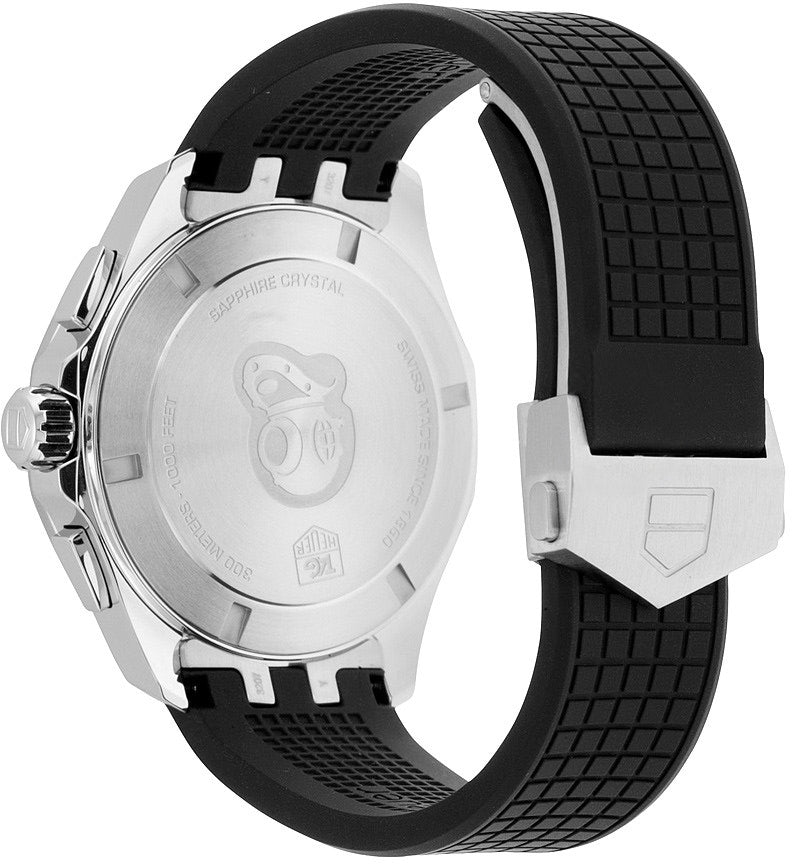 Tag Heuer Aquaracer Chronograph Black Dial Black Rubber Strap Watch for Men - CAY1110.FT6041