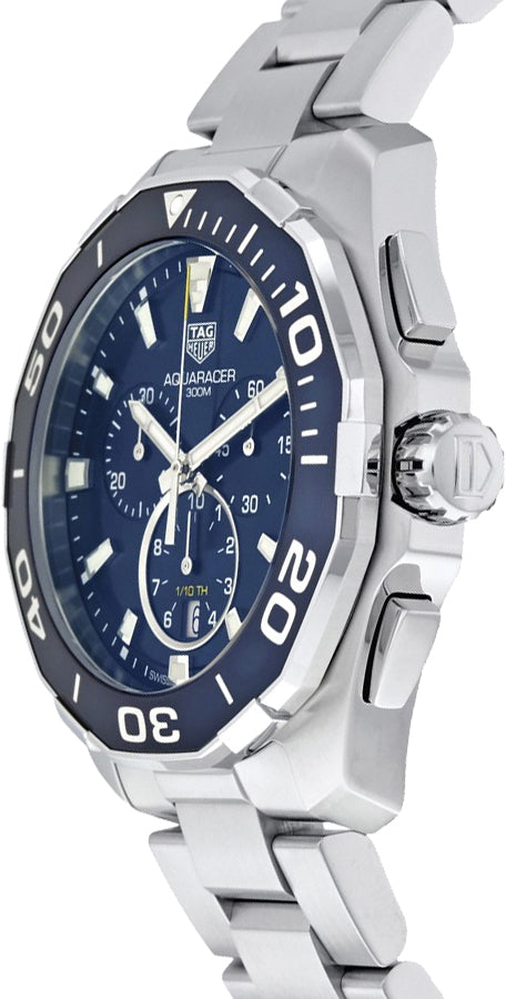 Tag Heuer Aquaracer Blue Dial SIlver Steel Strap Watch for Men - CAY111B.BA0927