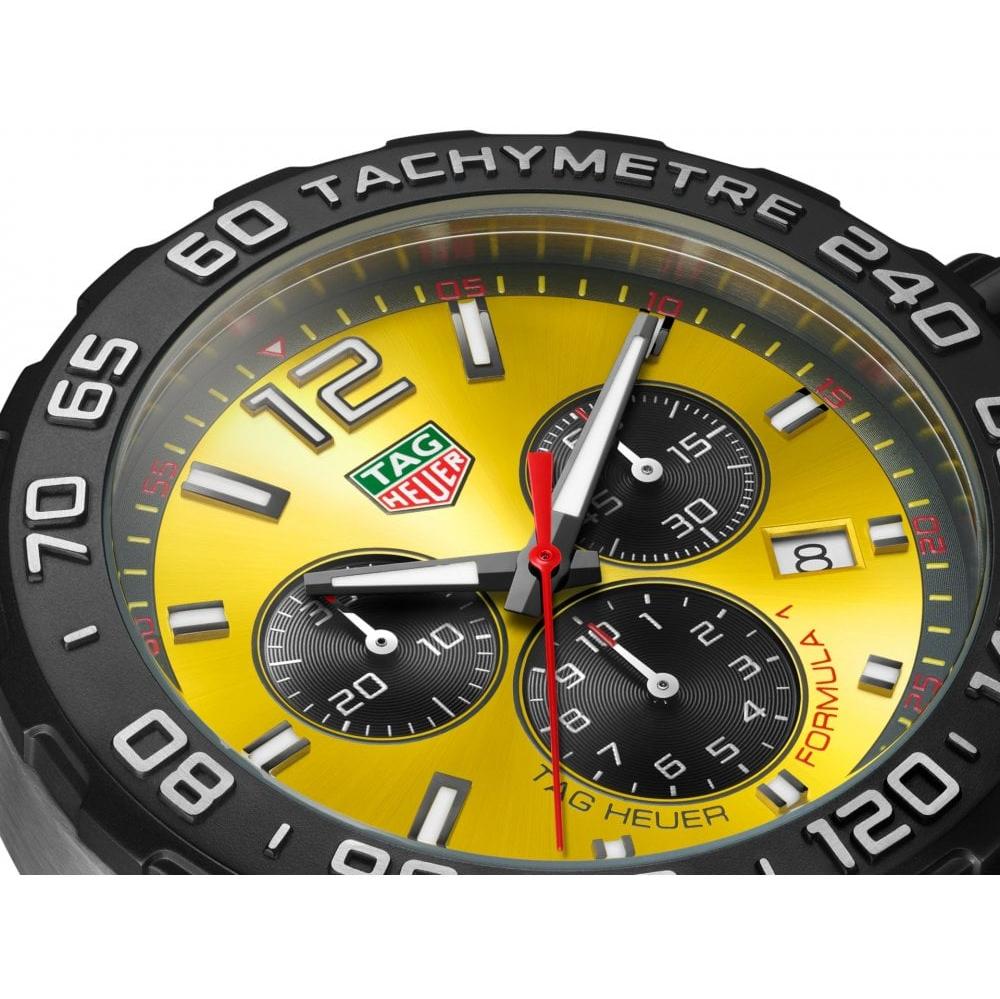 Tag Heuer Formula 1 Yellow Dial Watch for Men - CAZ101AM.FT8054