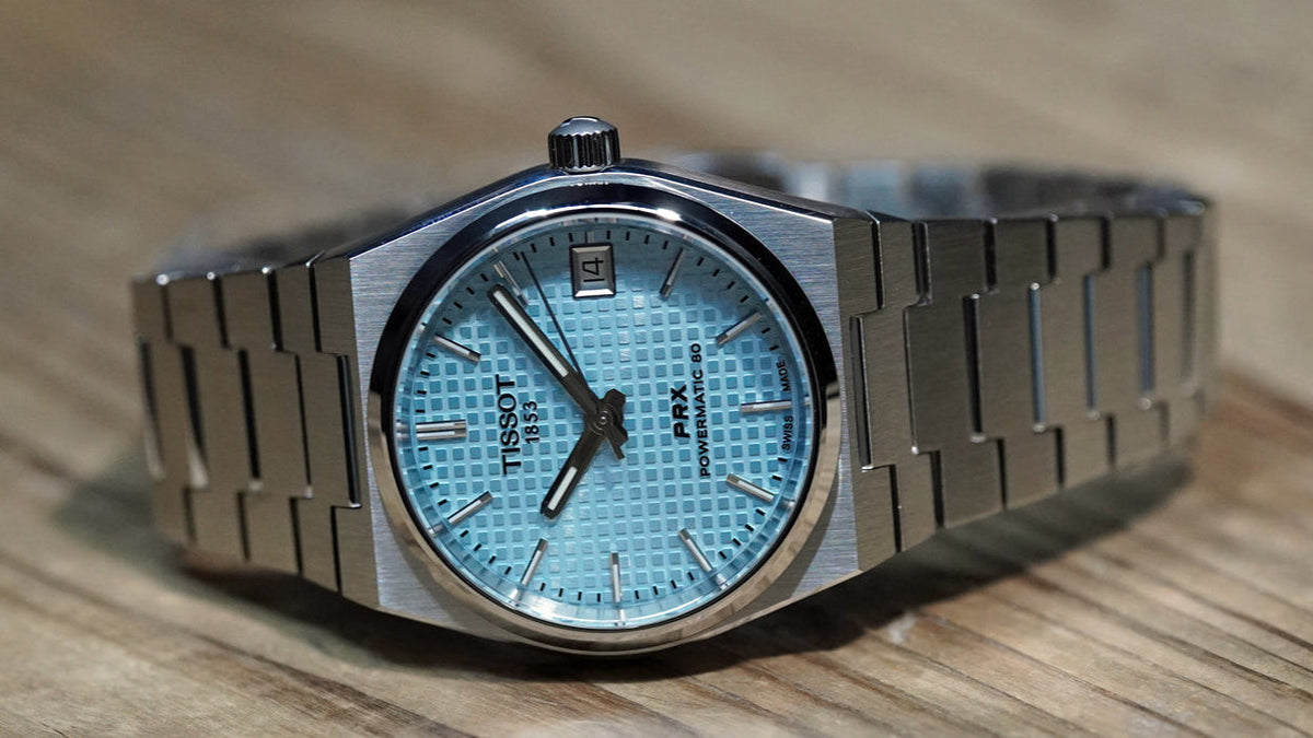 Tissot PRX Powermatic 80 Ice Blue Dial Silver Steel Strap Watch for Men - T137.207.11.351.00