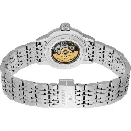 Tissot Carson Automatic Black Dial Silver Steel Strap Watch For Women - T085.207.11.051.00