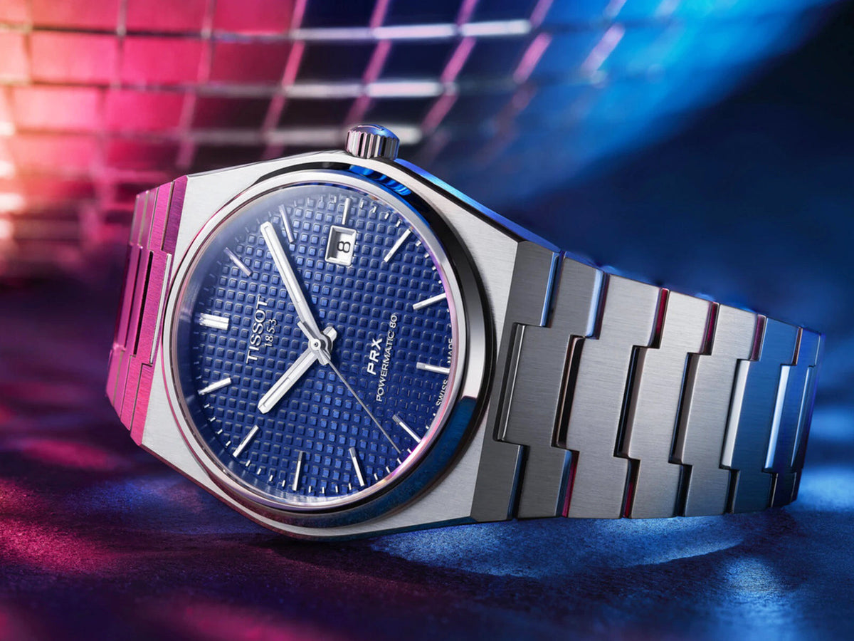 Tissot PRX Powermatic 80 Blue Dial Silver Steel Strap Watch for Men - T137.407.11.041.00