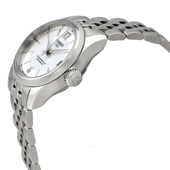 Tissot Ballade Powermatic 80 Automatic Mother of Pearl Dial Silver Steel Strap Watch For Women - T108.208.11.117.00