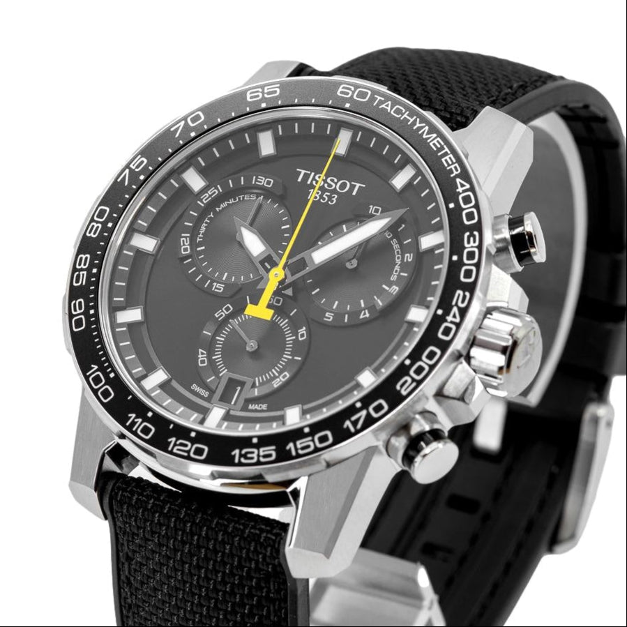 Tissot Supersport Chrono Black Dial Black Nylon Strap Watch for Men - T125.617.17.051.02