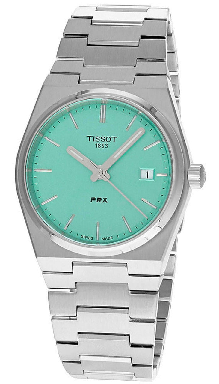 Tissot PRX Powermatic 80 Light Green Dial Silver Steel Strap Watch for Men - T137.207.11.091.01