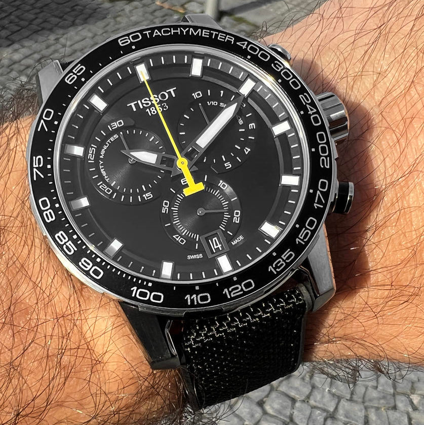 Tissot Supersport Chrono Black Dial Black Nylon Strap Watch for Men - T125.617.17.051.02