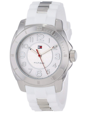Tommy Hilfiger K2 White Dial White Rubber Strap Watch for Women - 1781306