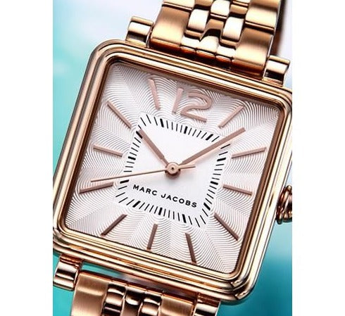 Marc Jacobs Vic Silver Dial Rose Gold Steel Strap Watch for Women - MJ3514