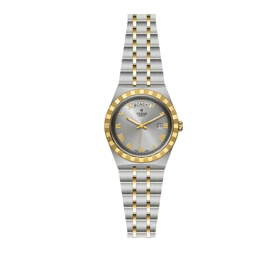 Tudor Royal Automatic Silver Dial Two Tone Steel Strap Watch for Men - M28603-0001