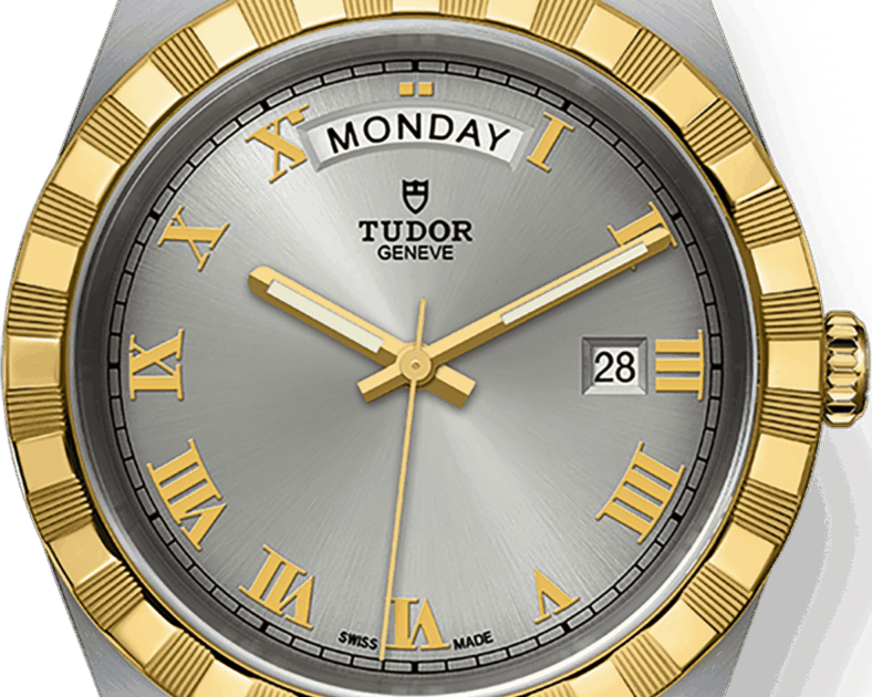 Tudor Royal Automatic Silver Dial Two Tone Steel Strap Watch for Men - M28603-0001