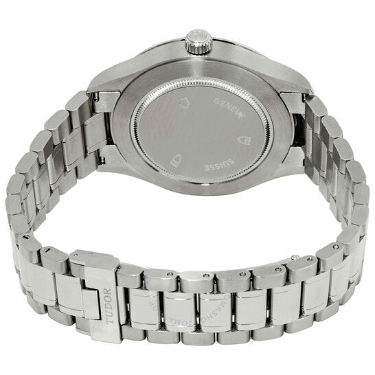 Tudor Style Automatic Black Dial Silver Steel Strap Watch for Men - M12710-0003