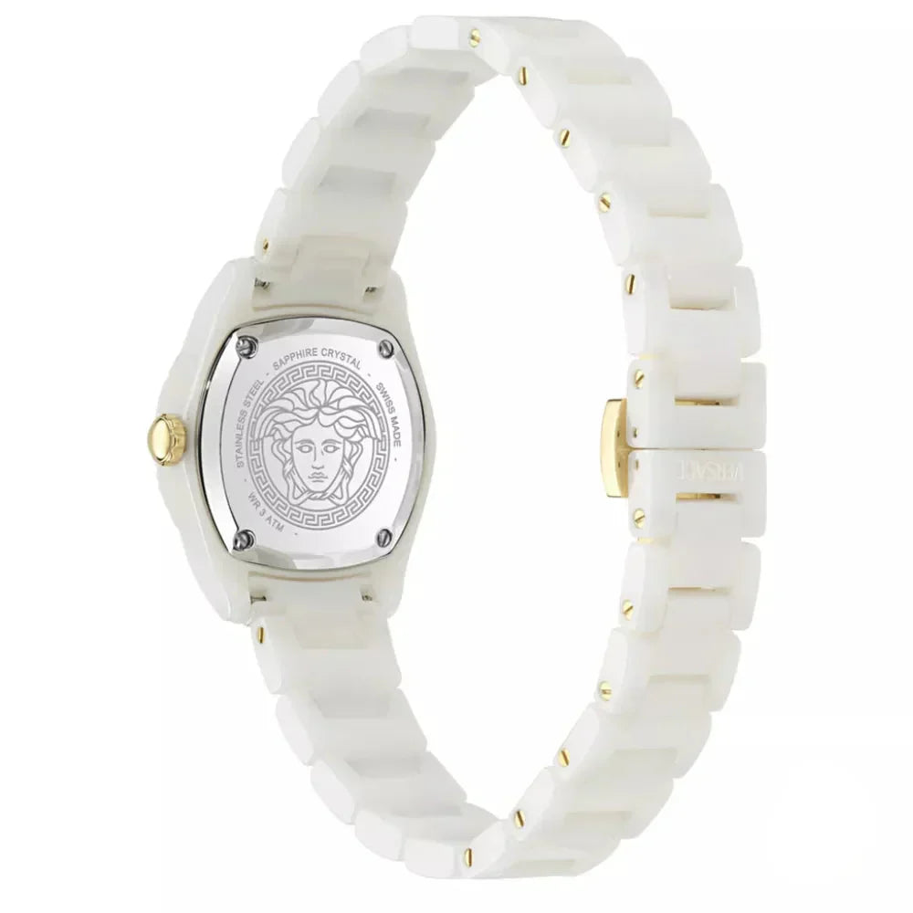 Versace DV One Mini White Dial White Ceramic Dial Watch for Women - VE9F00224
